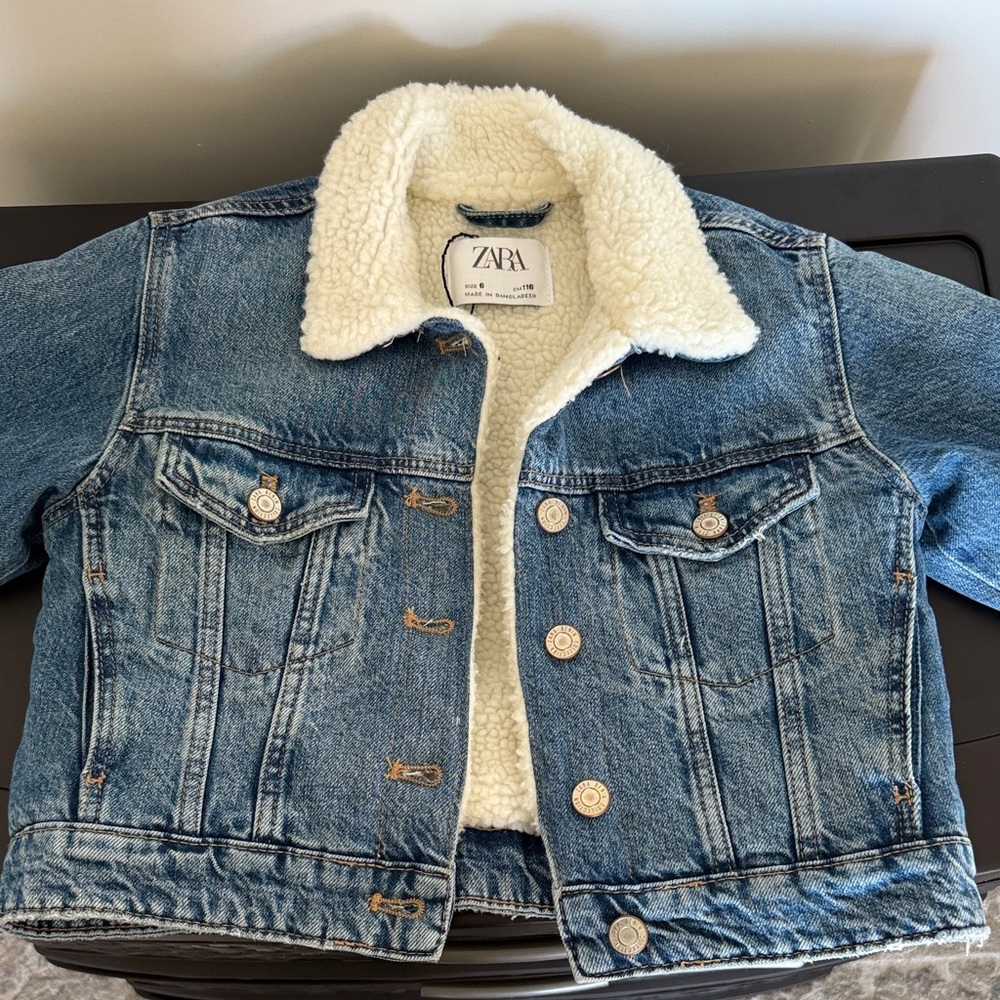 Zara Kids Denim Jacket with Cream Lining